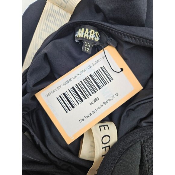 New Mars the Label The Twist Cup Mini Dress Womens UK 12/US M Underwire Cut Out - Picture 5 of 7